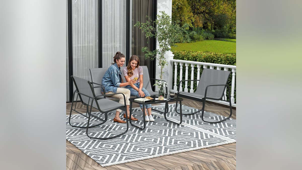 Amazon has an affordable four-piece patio set. 