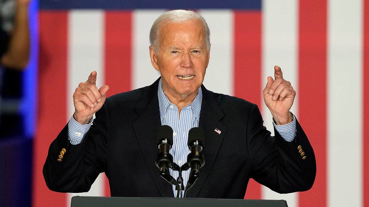 Biden en el mitin de Wisconsin