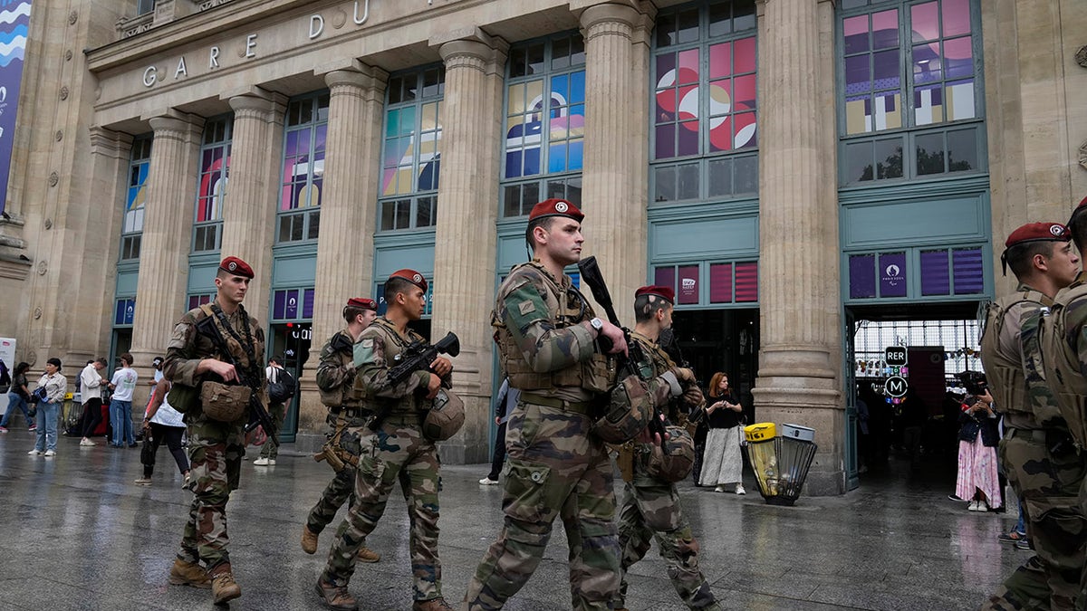 Soldiers outside Paris Olympics