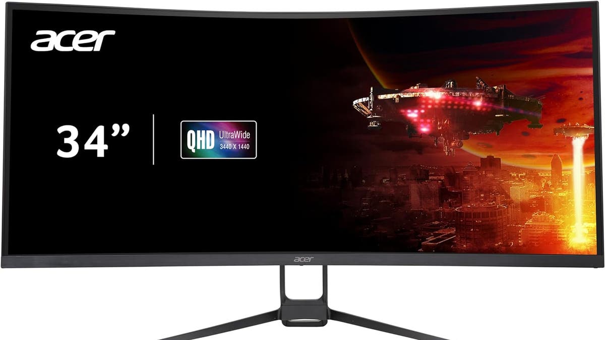 Elevate your gaming experience with a curved screen.