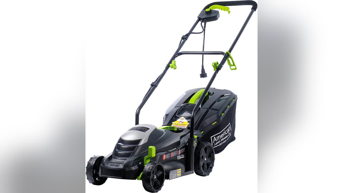 This green pick has a powerful yet low-maintenance motor that delivers gas-like cutting power.