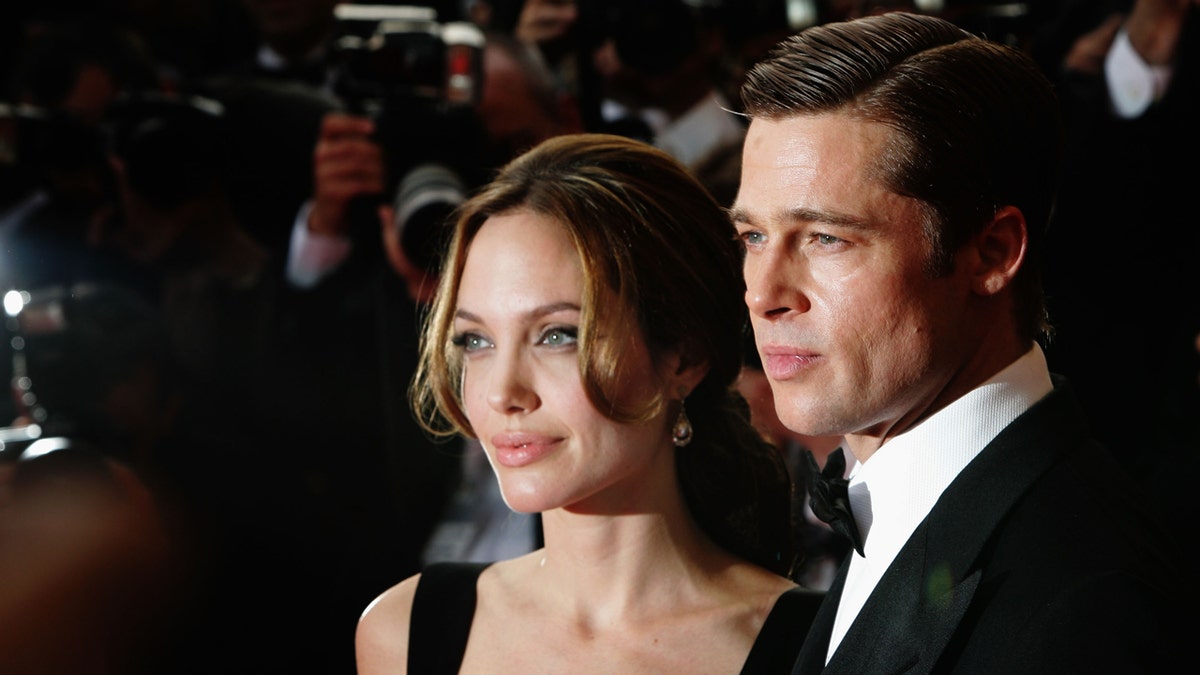 Angelina Jolie and Brad Pitt at a premiere
