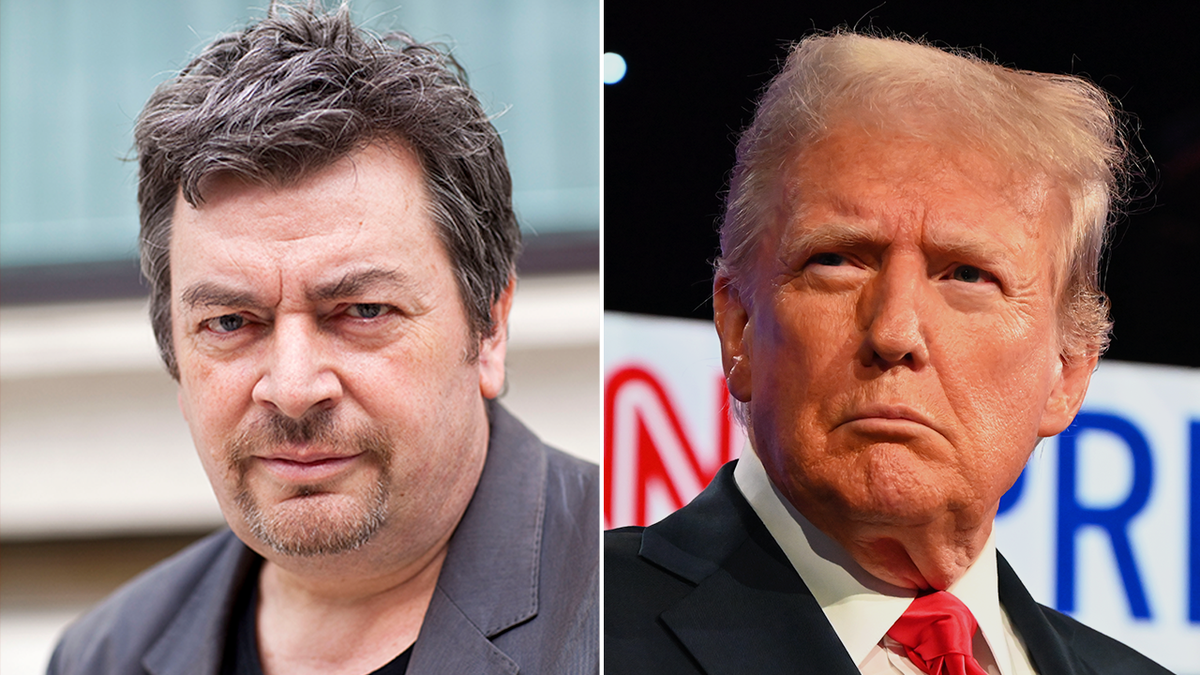 BBC host David Aaronovitch and President Donald Trump side by side image