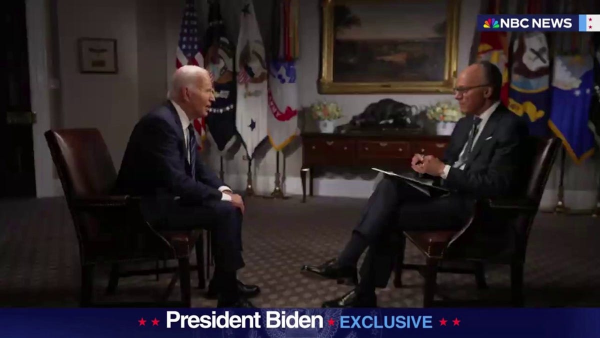 Biden en una entrevista en la NBC