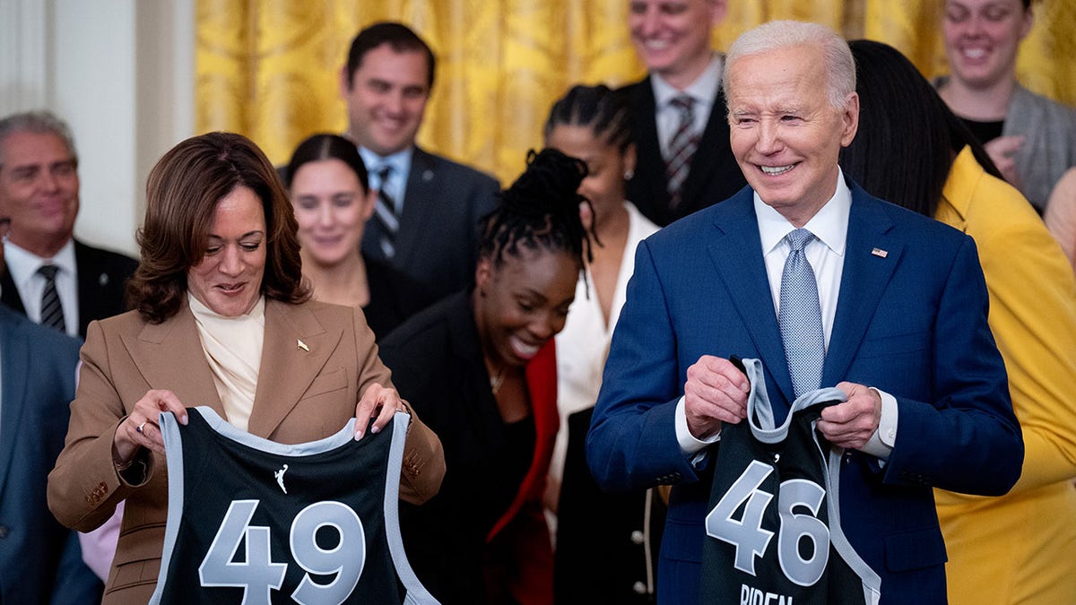 Biden and Harris welcome the Aces