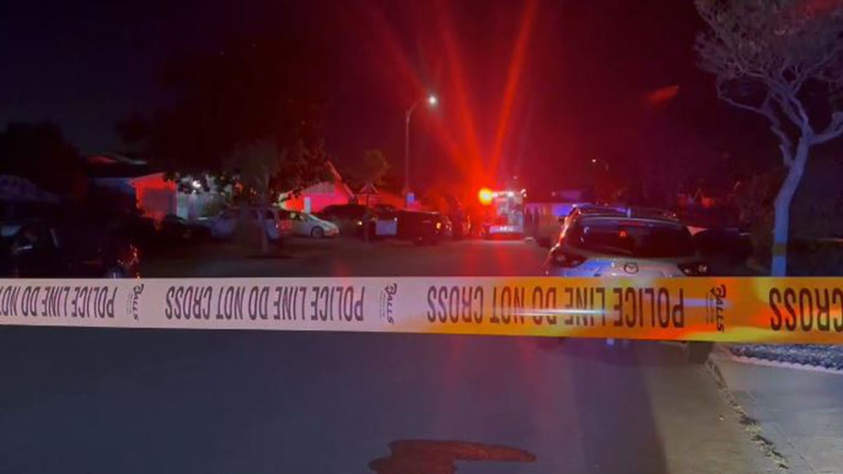 Crime scene tape in Alameda