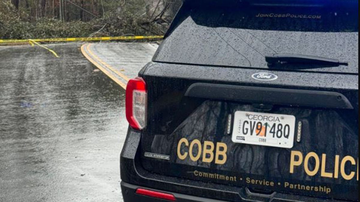 A Cobb County Police car