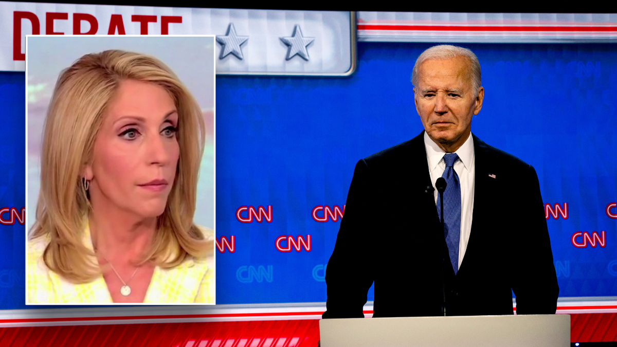 Dana Bash and Joe Biden debate split