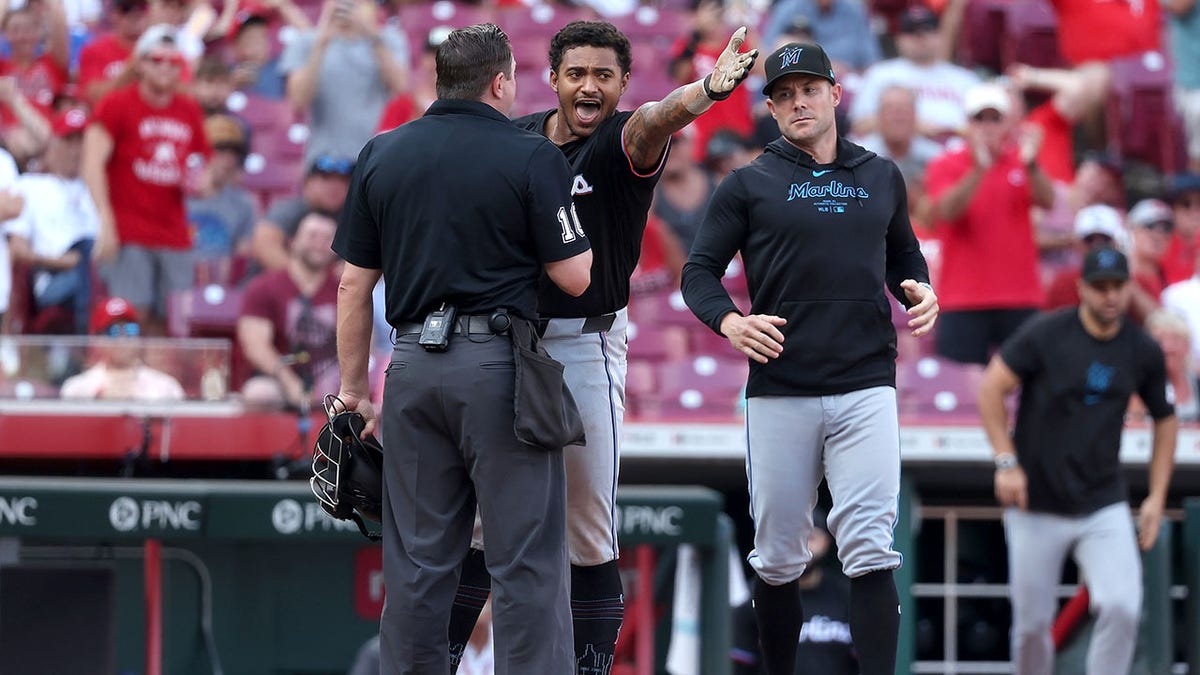 Marlins' Dane Myers fractures ankle in tantrum after ejection | Fox News