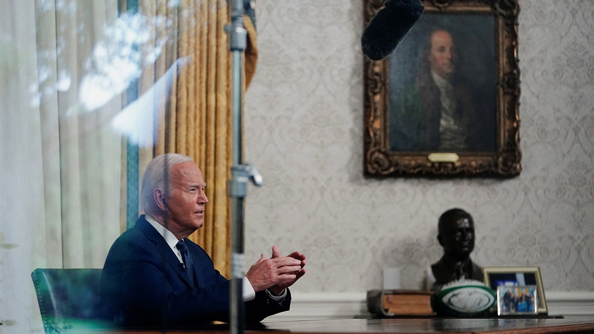 Joe Biden delivers remarks from the Oval Office a day after a shooting at a campaign rally for Republican challenger Donald Trump