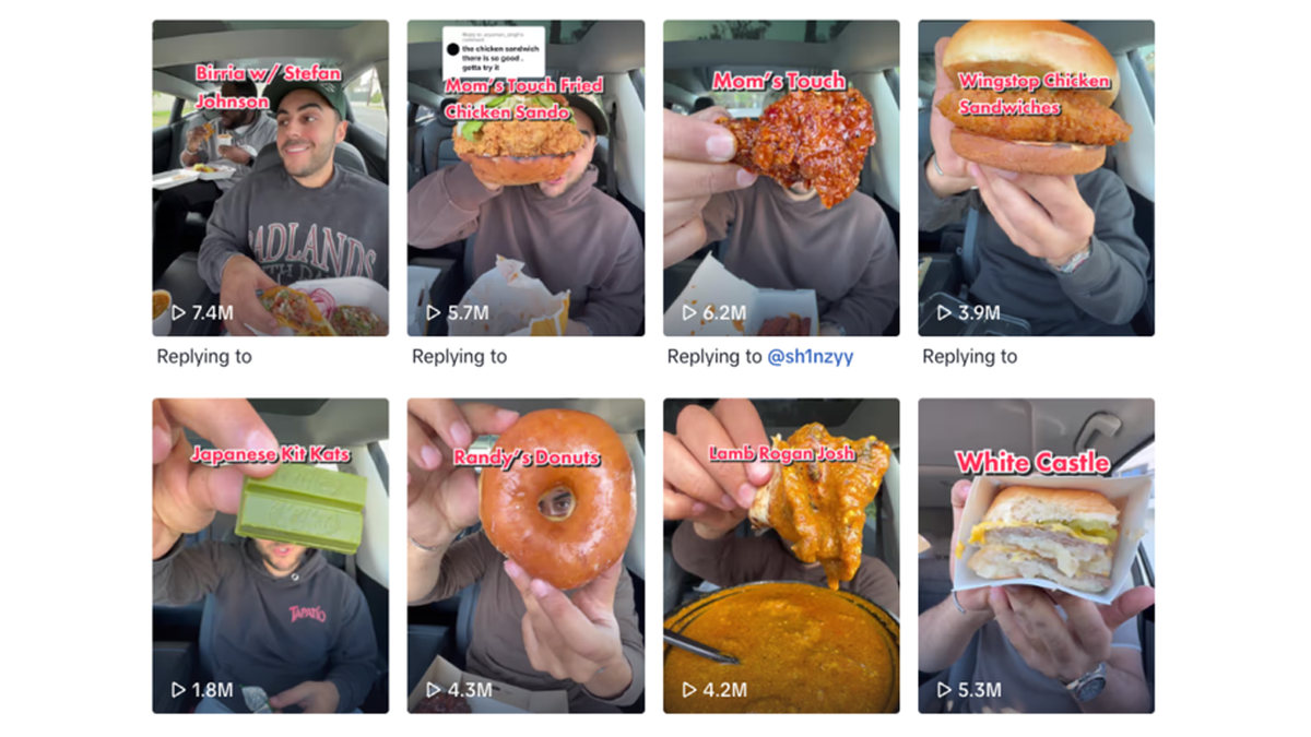 Kevin Noparvar has piled up millions of views with his food reviews.