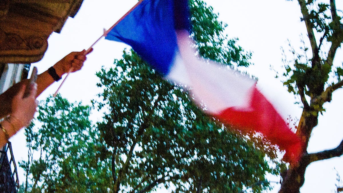 French flag waves
