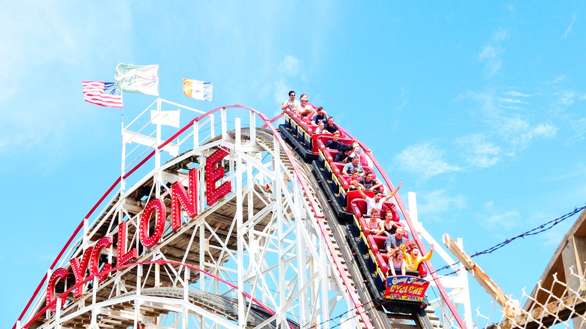 The Cyclone roller coaster, Coney Island.