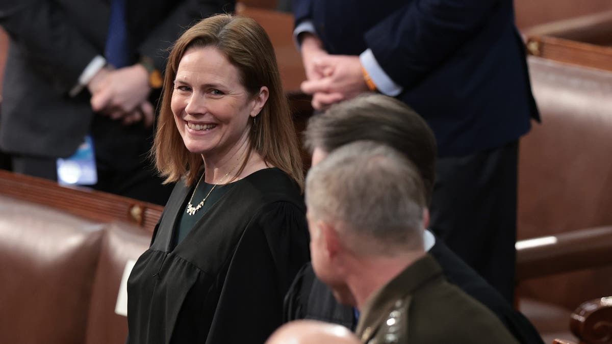 Amy Coney Barrett on US House floor at 2022 State of the Union