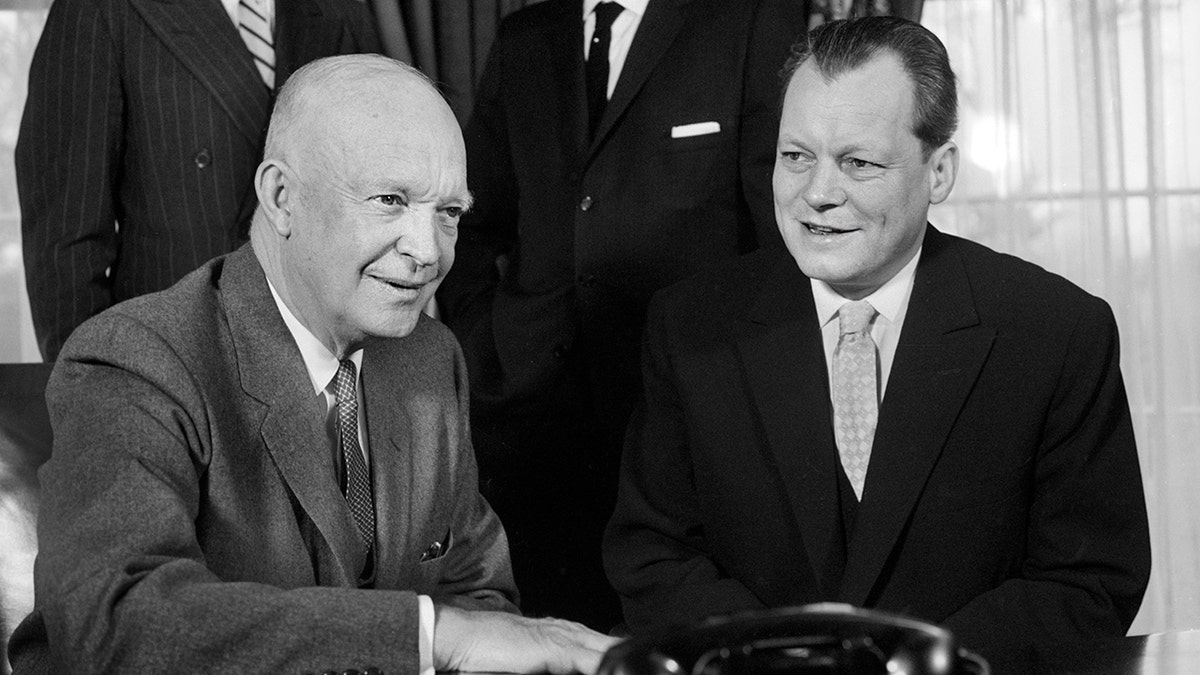 U.S. President Dwight Eisenhower with Willy Brandt