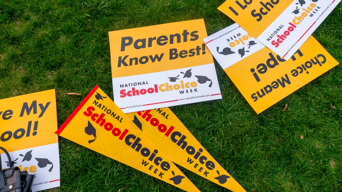 School choice signs