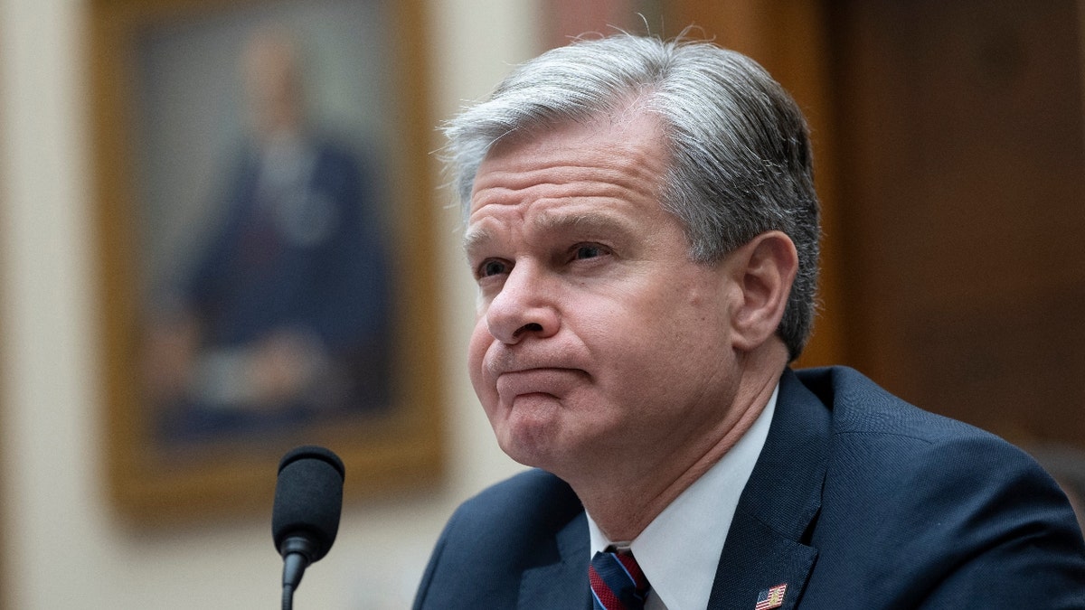 FBI Director Christopher Wray appears before the House Judiciary Committee on Capitol Hill in Washington, DC, on July 24, 2024.