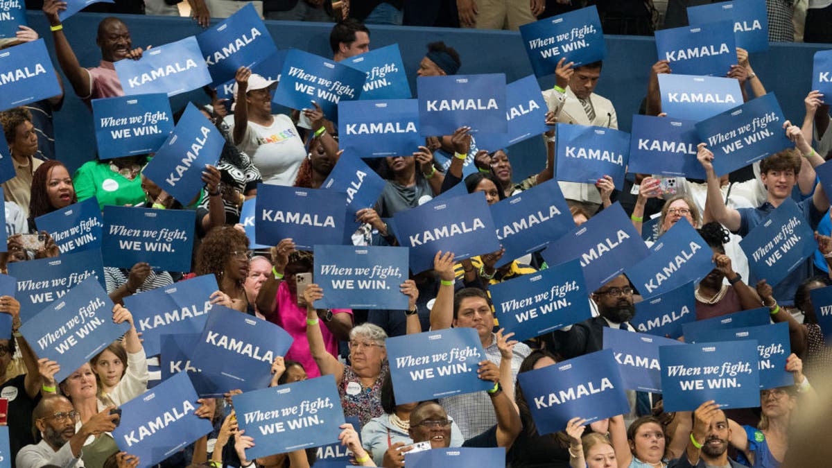 Simpatizantes de Harris en Atlanta