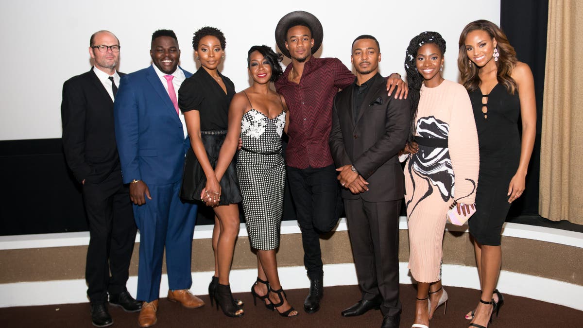 Erica Ash with Survivor's Remorse cast