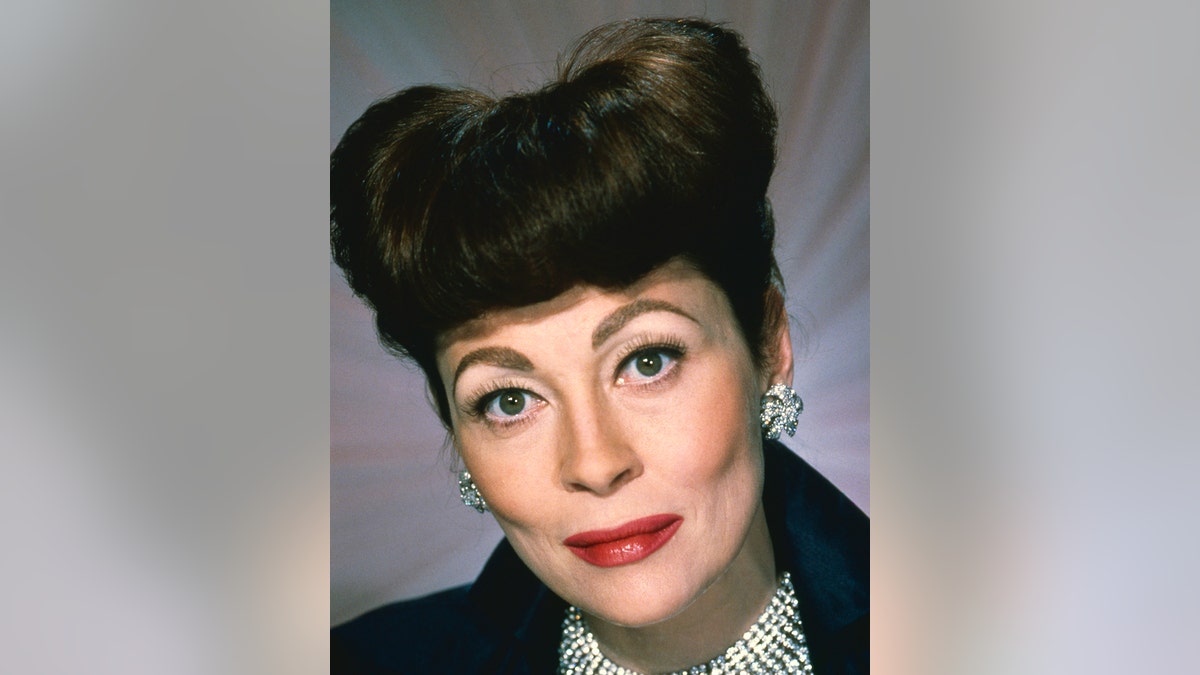 A close-up of Faye Dunaway as Joan Crawford in Mommie Dearest.