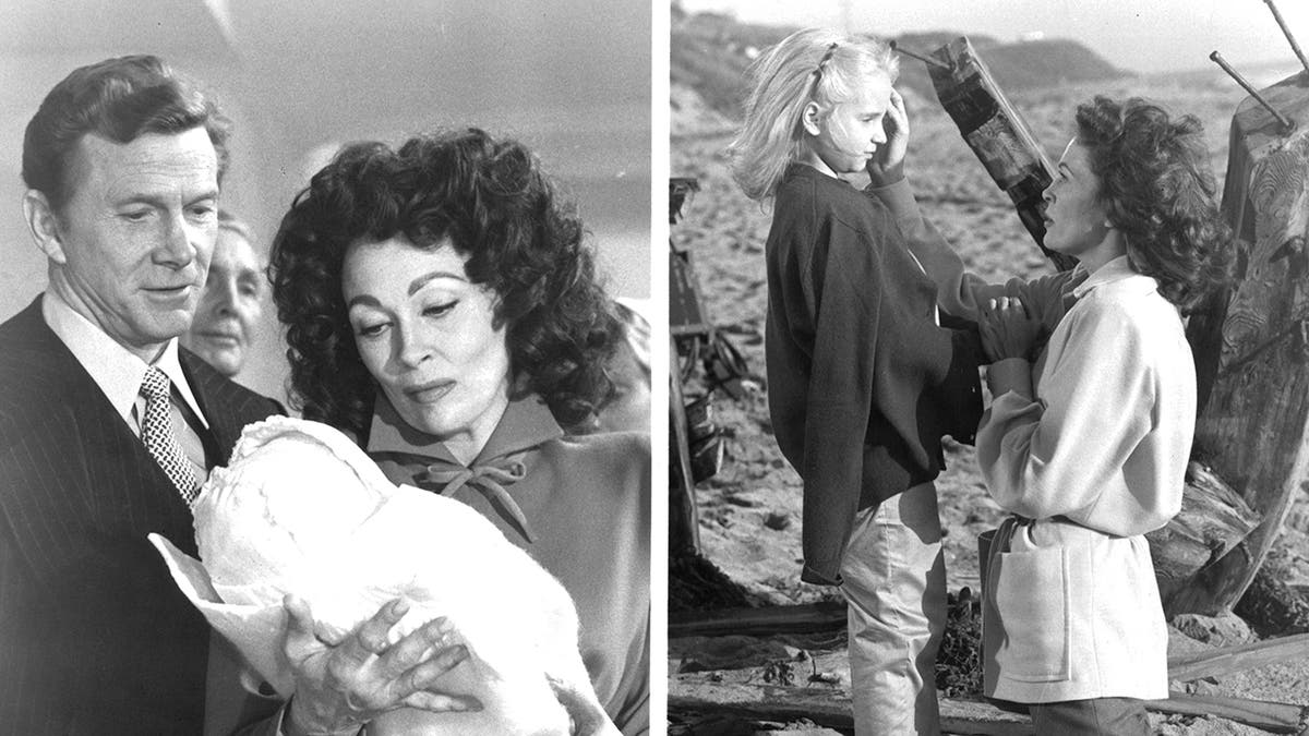 A side-by-side scene capture of Mommie Dearest