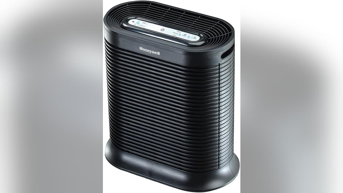 This air purifier includes three cleaning levels and a turbo setting