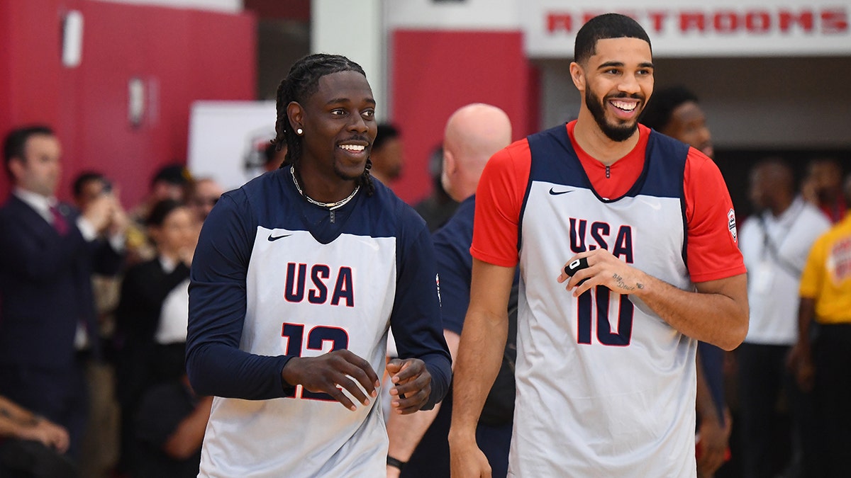 Jrue Holiday at a USA Basketball practice