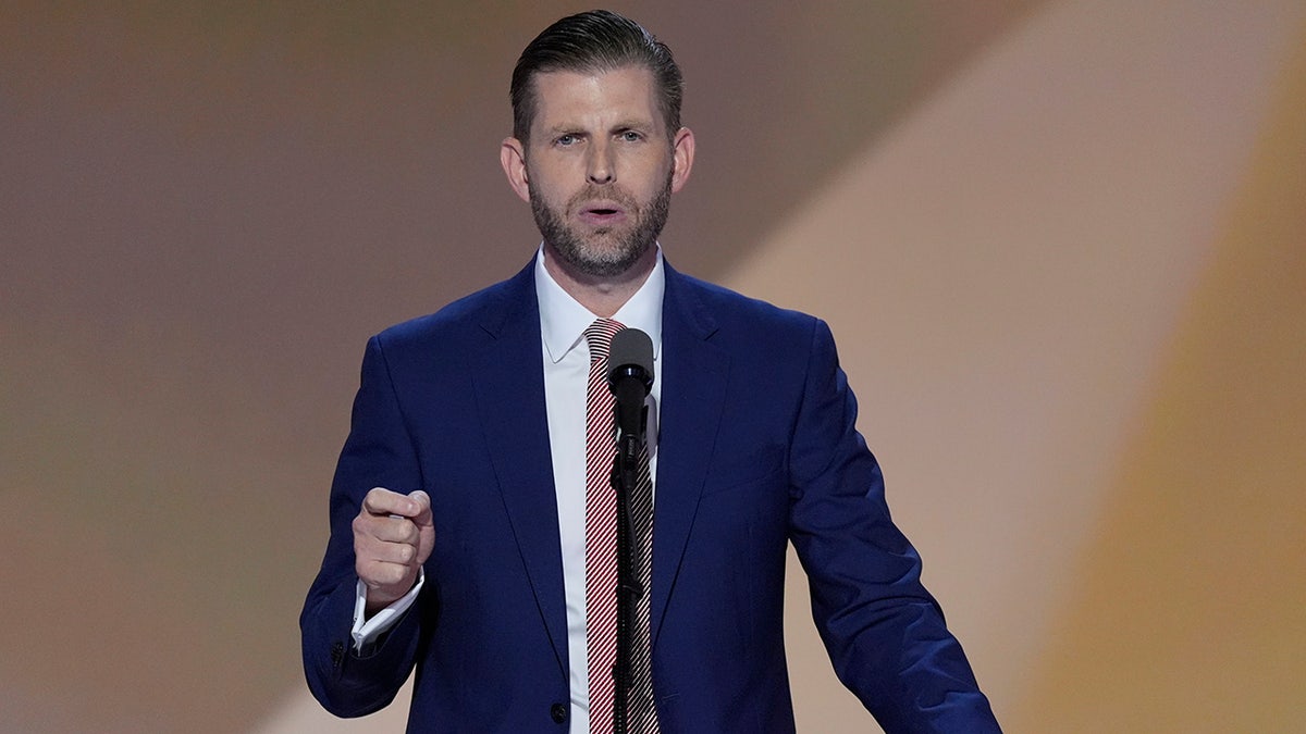 Eric Trump speaks on the final night of the Republican National Convention