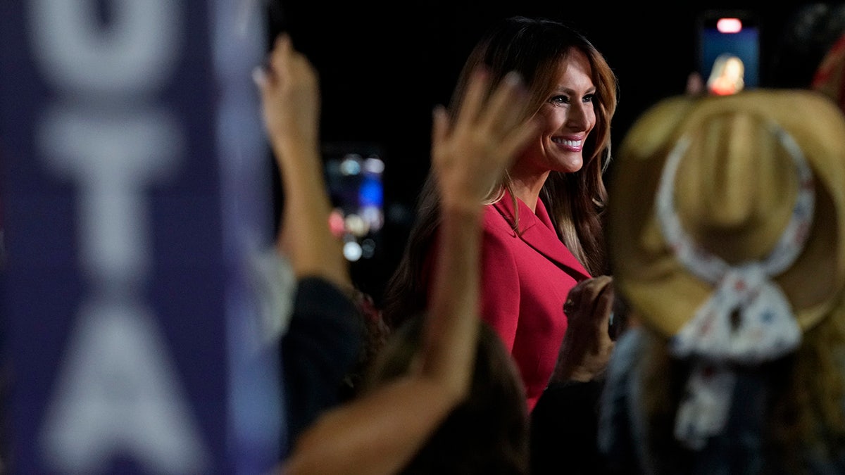 Melania Trump is introduced during the Republican National Convention