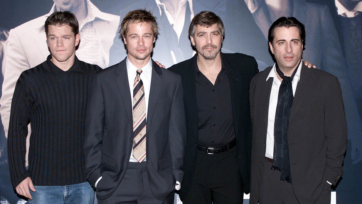 Matt Damon, Brad Pitt, George Clooney and Andy Garcia posing together