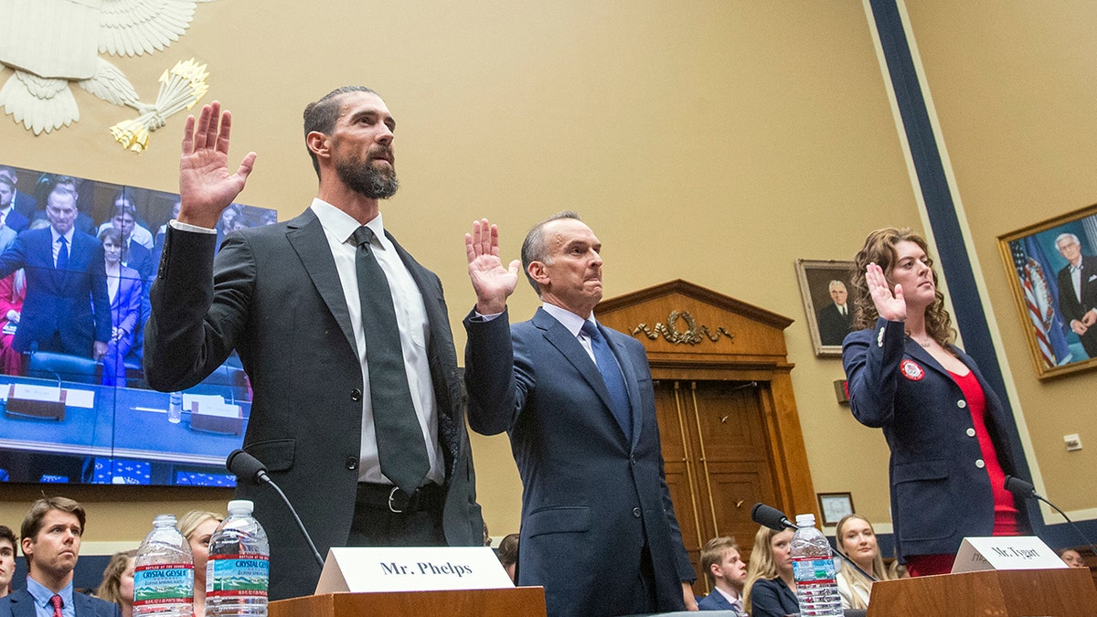 Michael Phelps, Travis Tygart and Allison Schmitt testify