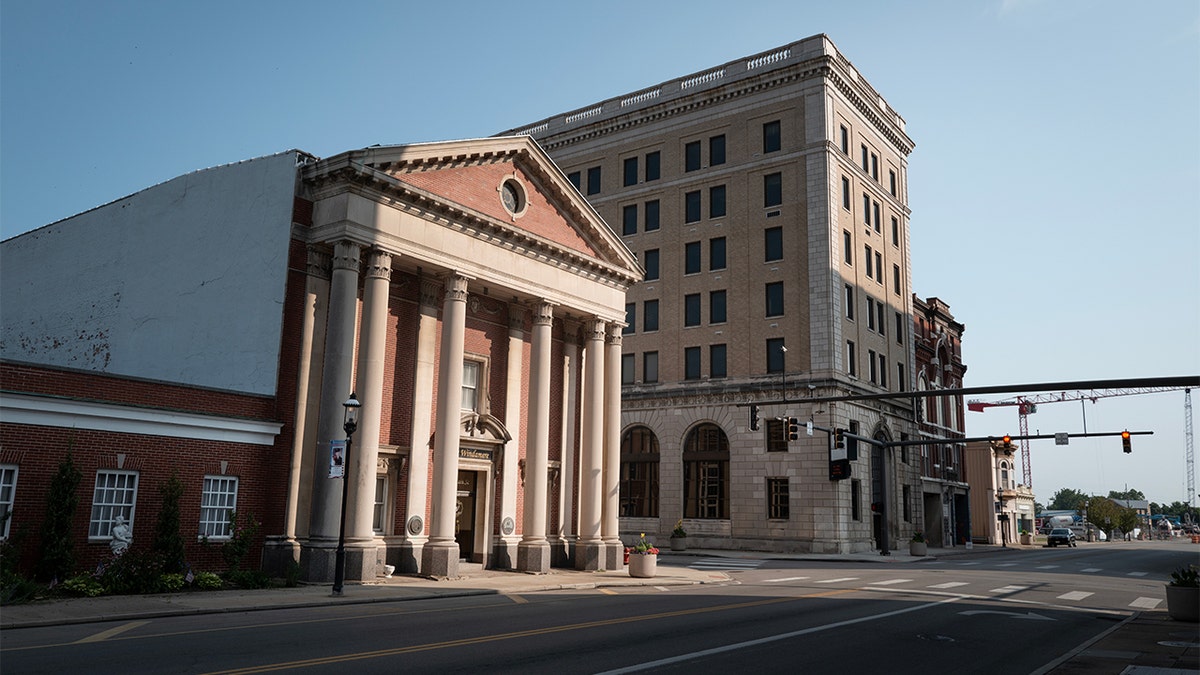 Street view of downtown buildings.