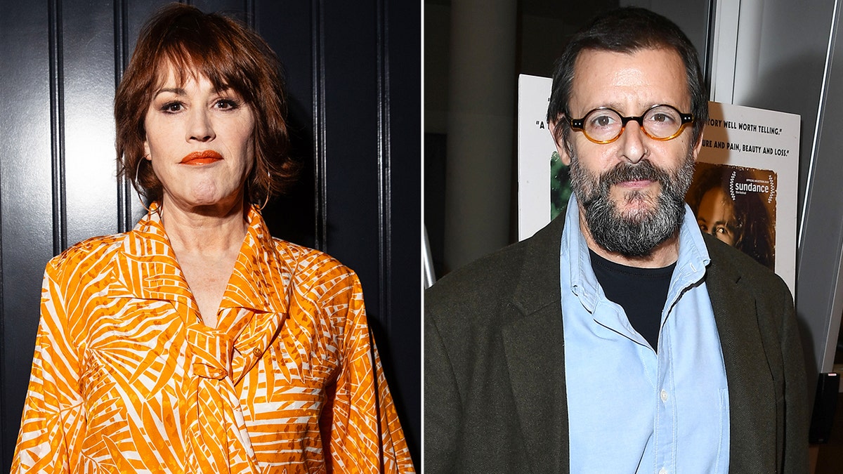 Side by side photos of Molly Ringwald and Judd Nelson