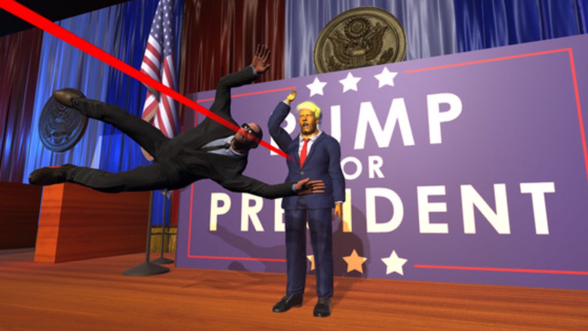 Screenshot of presidential assassination game.