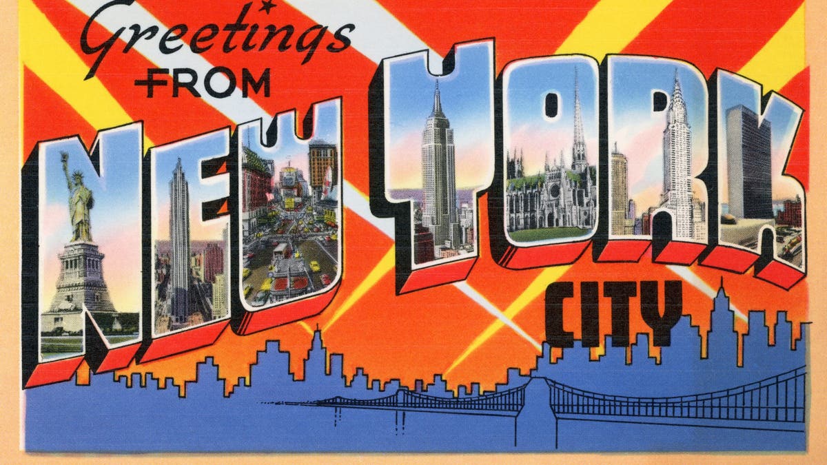 New York City retro post card