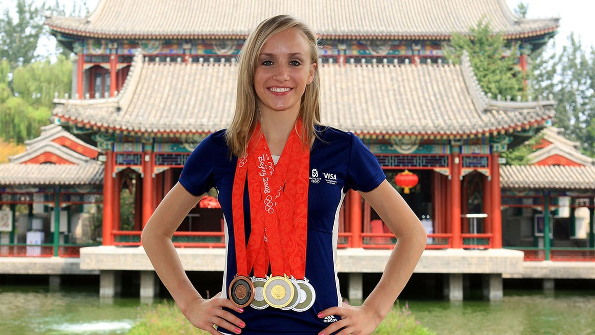 Nastia Liukin with her medals