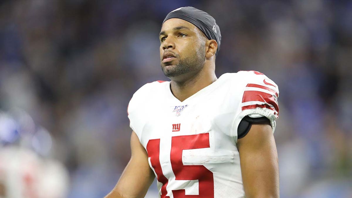 Golden Tate on the football pitch during an NFL game