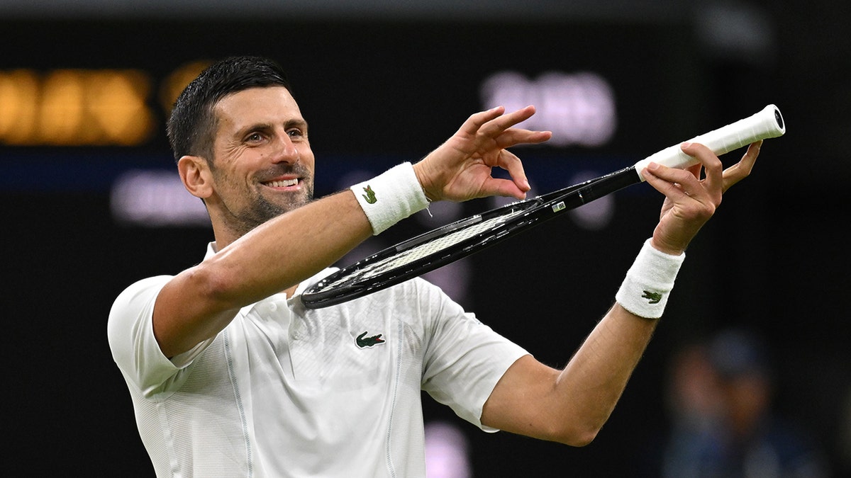 Novak Djokovic celebra la victoria