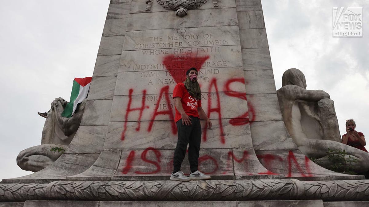 Pro-Hamas supporters caused havoc outside of Union Station in Washington, D.C. in July 2024. Protesters burned American flags and effigies of Israel's Prime Minister, Benjamin Netanyahu.
