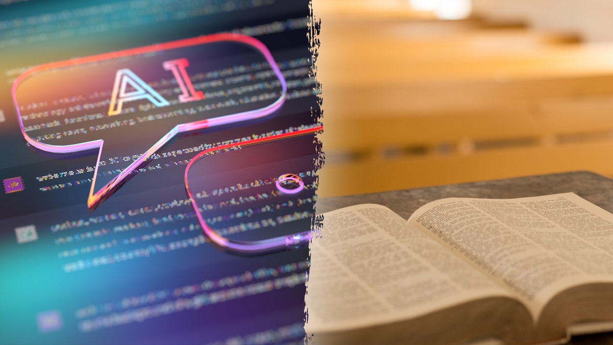 AI split with a bible opened