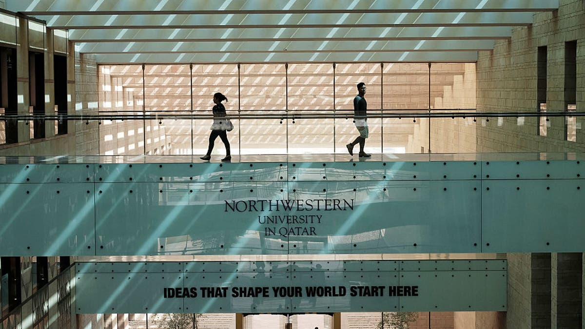Students at Northwestern Univ. in Qatar.