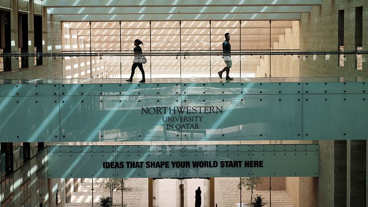 Students at Northwestern Univ. in Qatar.