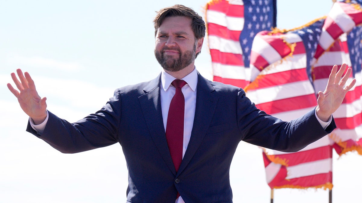 JD Vance attends a campaign rally