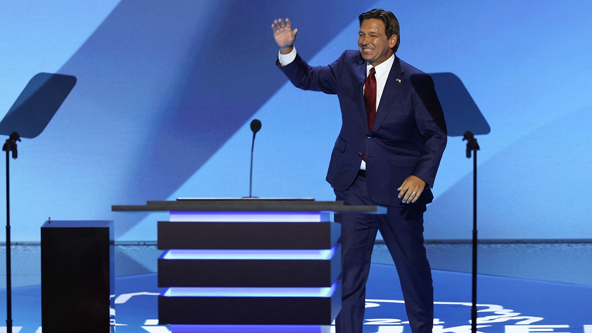 Ron DeSantis takes the stage on the second day of the Republican National Convention