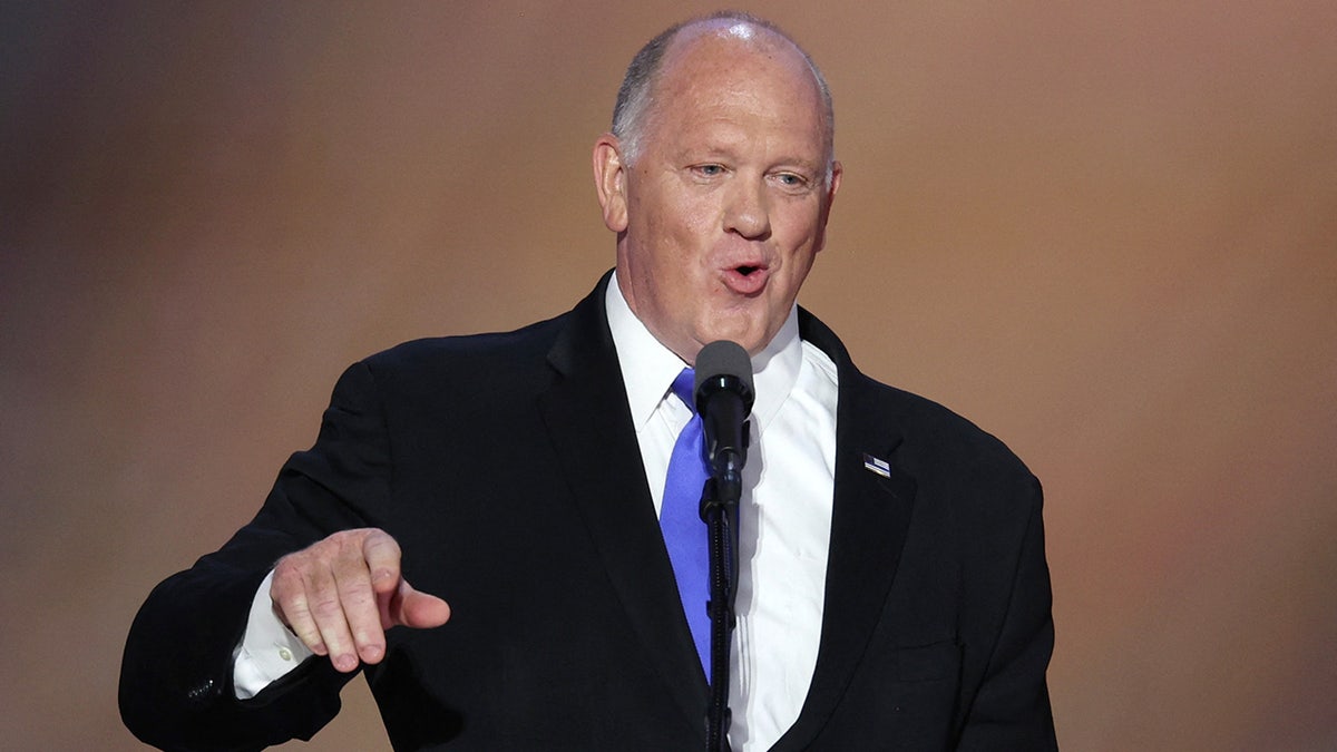 Thomas Homan, former Acting Director of Immigration and Customs Enforcement (ICE) speaks on Day 3 of the Republican National Convention (RNC), at the Fiserv Forum in Milwaukee, Wisconsin, July 17, 2024. 