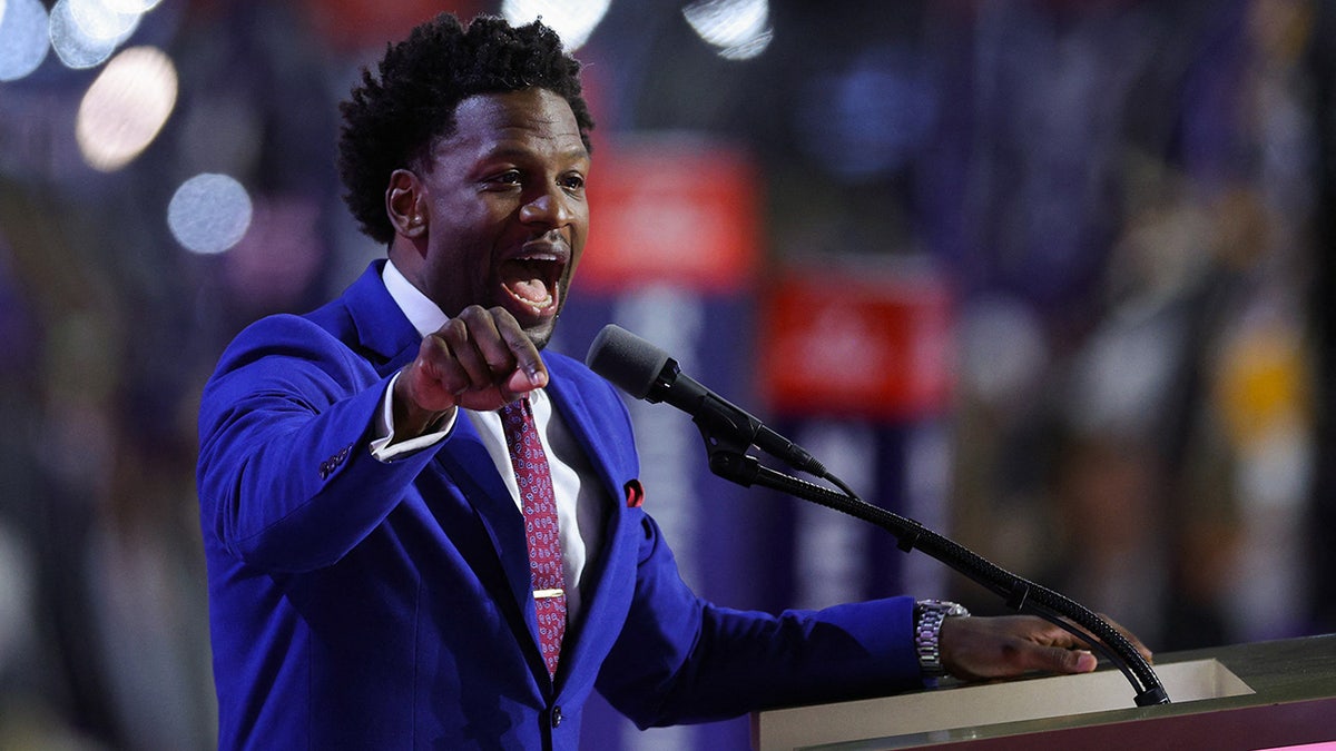 Pastor Lorenzo Sewell speaks connected  Day 4 of the Republican National Convention