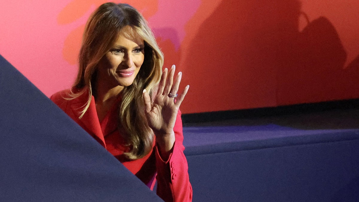 Melania Trump arrives on Day 4 of the Republican National Convention