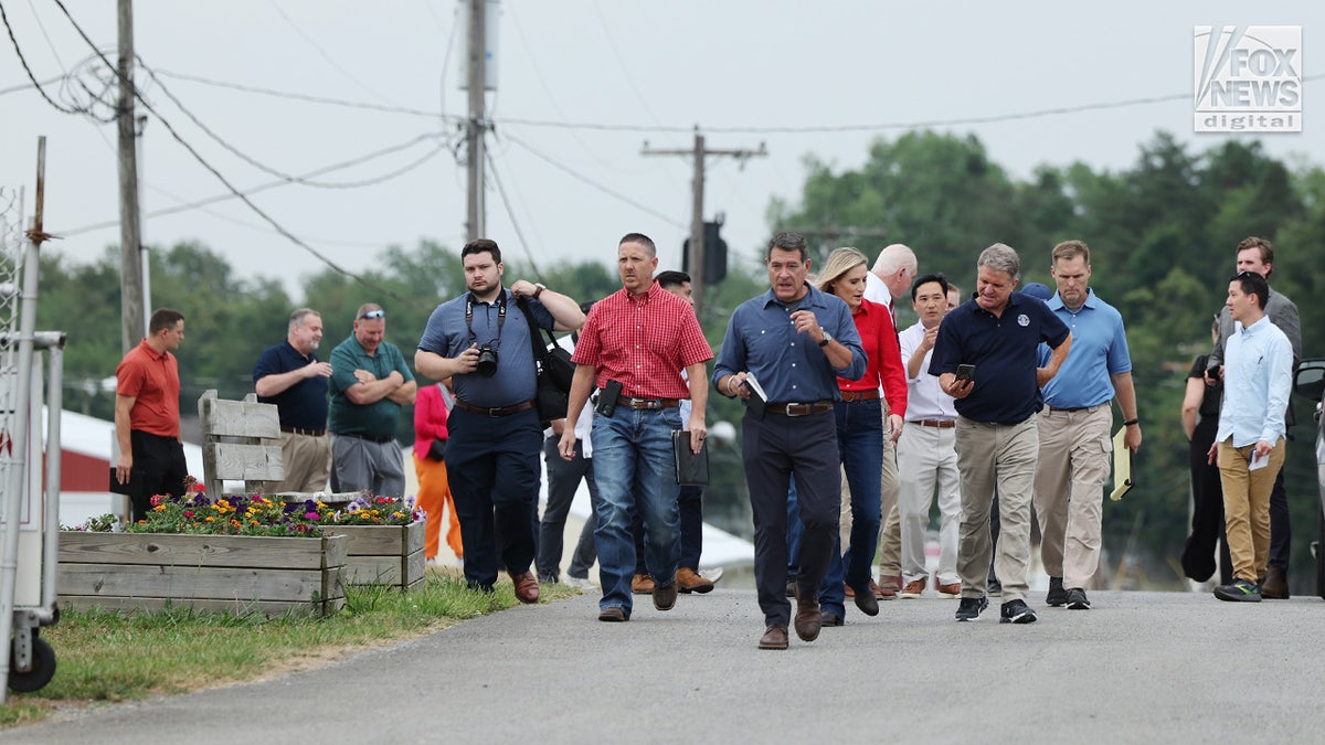 Members of the US House of Representatives arrive at the Butler Farm Show in Butler, Pennsylvania