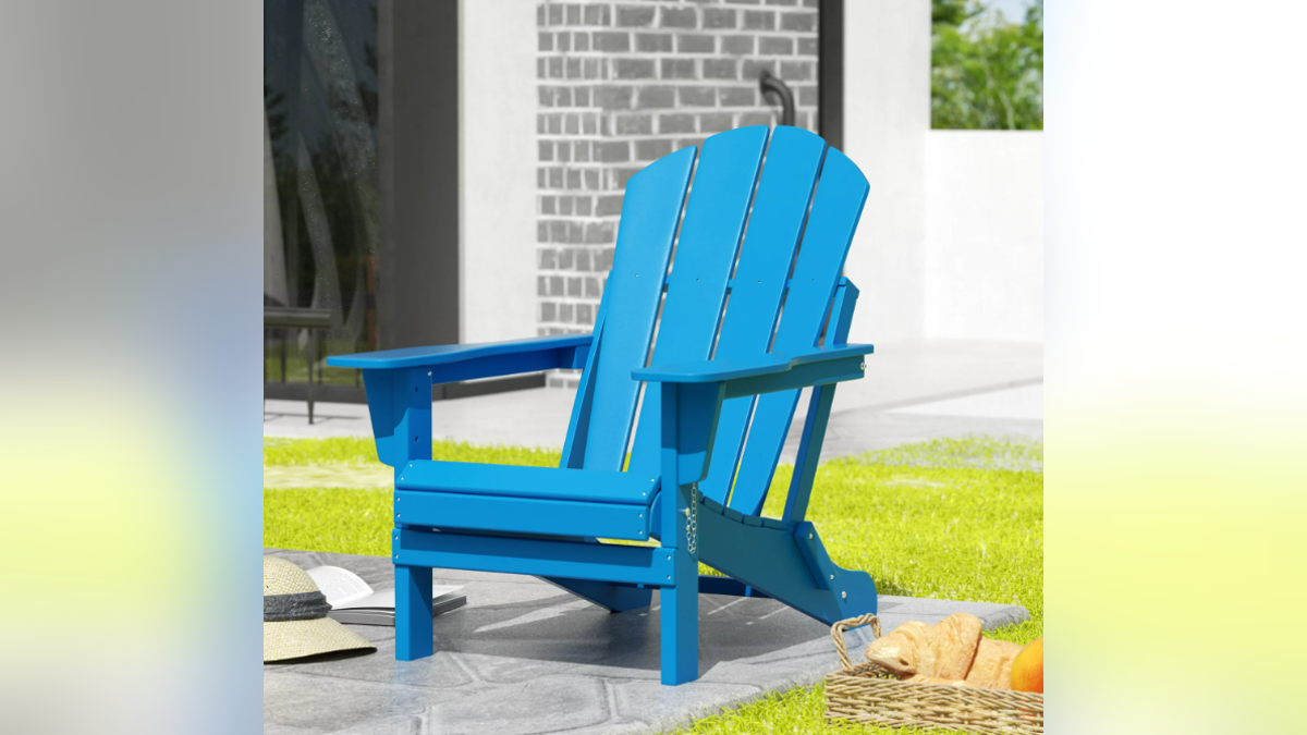 Relax in style with these Adirondack chairs. 