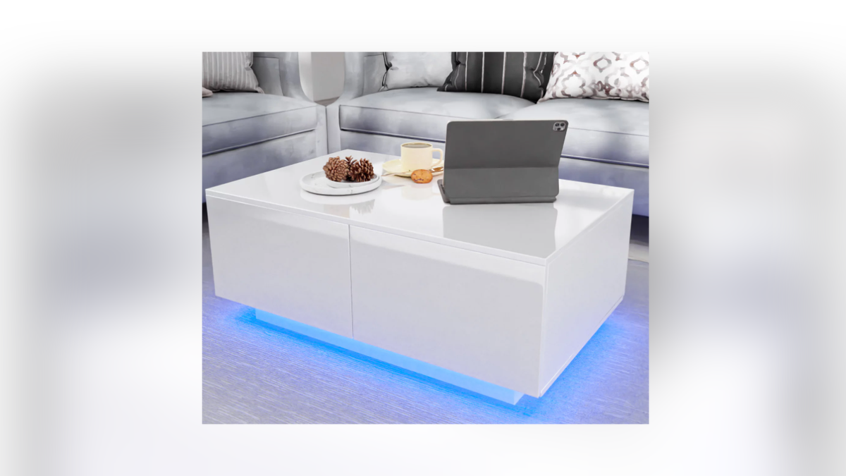 Turn your living room into a modern beauty with the help of this LED coffee table. 